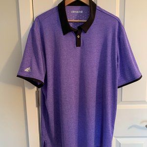 Heather Purple Adidas Climachill Golf Polo